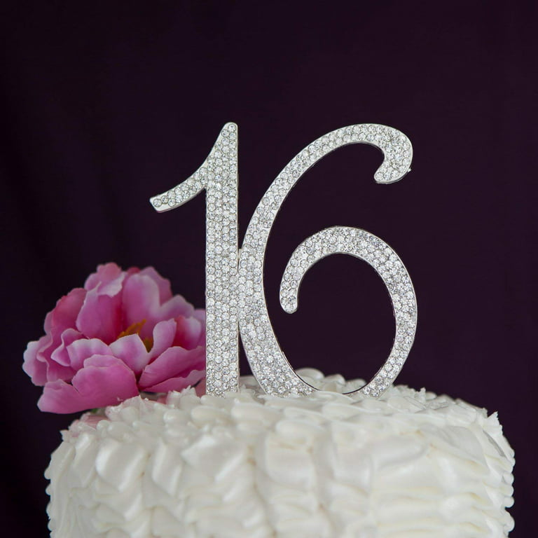 Birthday Cake Age Candle 16 Blue Birthday Celebration double sided Cake Male 16